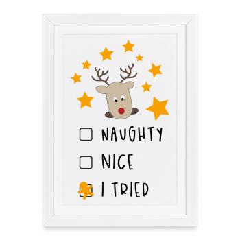 Noël - Affiche encadrée (27 × 37 cm) - blanc - Devant