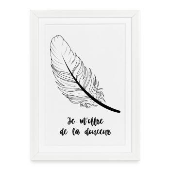 I treat myself to softness - Framed poster (27 × 37 cm) - white - Front