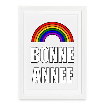 NOËL.BONNE ANNEE. SAINT SYLVESTRE. NOUVELLE ANNÉE. - Affiche encadrée (27 × 37 cm) - blanc - Devant