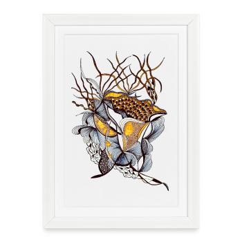 Nature sauvage de l’oranger - Affiche encadrée (27 × 37 cm) - blanc - Devant