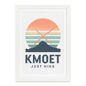 Kmoet just nothing, Antwerp dialect Shirts - Framed poster (27 × 37 cm) - white - Front
