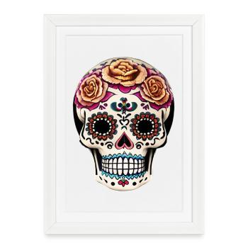 Dia de los Muertos - Affiche encadrée (27 × 37 cm) - blanc - Devant