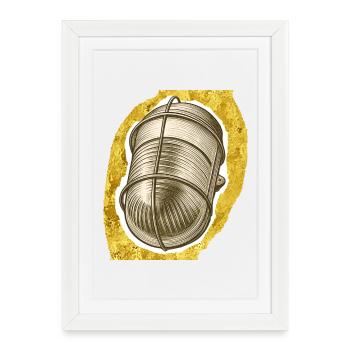 Golden Thread Spool Illustration - Framed poster (27 × 37 cm) - white - Front