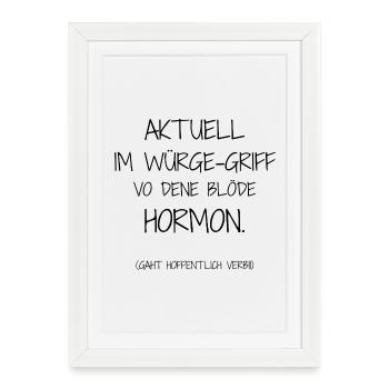 Design affirmatif – l’ironie rencontre la vie quotidienne - Affiche encadrée (27 × 37 cm) - blanc - Devant