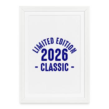 Faute de frappe classique limitée 2026 - Affiche encadrée (27 × 37 cm) - blanc - Devant