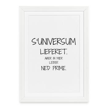 Design de déclaration – L’ironie rencontre la spiritualité - Affiche encadrée (27 × 37 cm) - blanc - Devant