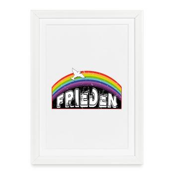ARC-en-ciel Arc-en-ciel PAIX - Affiche encadrée (27 × 37 cm) - blanc - Devant