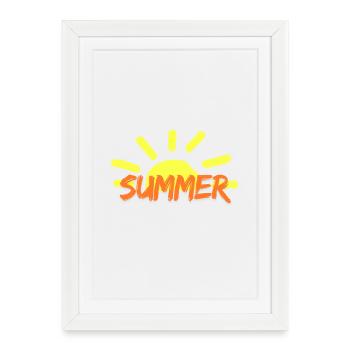 été - Affiche encadrée (27 × 37 cm) - blanc - Devant