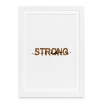 Leopard STRONG font print - Framed poster (27 × 37 cm) - white - Front