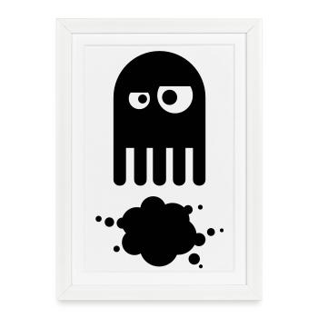 octopus - Affiche encadrée (27 × 37 cm) - blanc - Devant