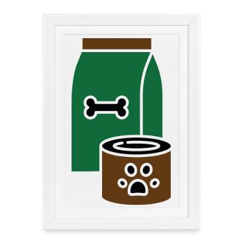dog food - Framed poster (27 × 37 cm) - white - Front