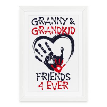 Grandchild Grandmother Grandma Statement Senior - Framed poster (27 × 37 cm) - white - Front