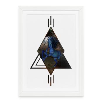 Wonderful fantasy horse - Framed poster (27 × 37 cm) - white - Front