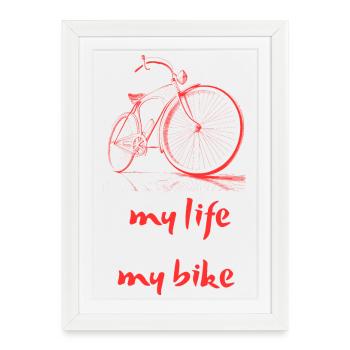 Bicycles and Motivation to Move - Framed poster (27 × 37 cm) - white - Front