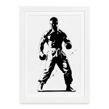 Kickboxer - Framed poster (27 × 37 cm) - white - Front