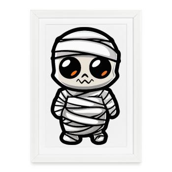 Mummy Halloween - Framed poster (27 × 37 cm) - white - Front