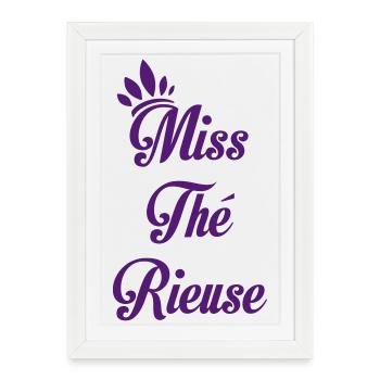 Miss Laughing Tea - Framed poster (27 × 37 cm) - white - Front