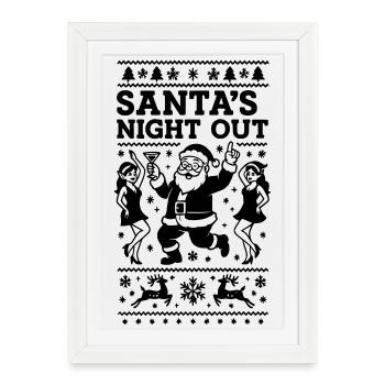 Fête du Père Noël - Affiche encadrée (27 × 37 cm) - blanc - Devant