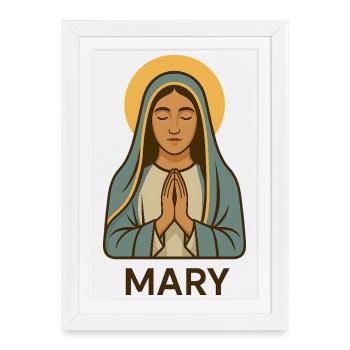 Mary – sign of humility - Framed poster (27 × 37 cm) - white - Front
