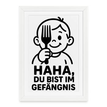 Prison de Fork pour enfants - Affiche encadrée (27 × 37 cm) - blanc - Devant