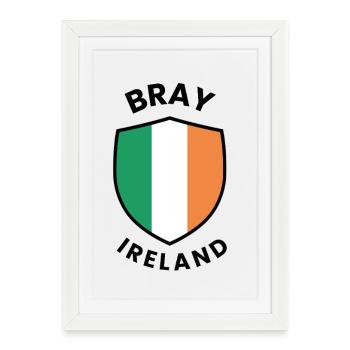 Fierté du Bouclier d’Irlande de Bray - Affiche encadrée (27 × 37 cm) - blanc - Devant