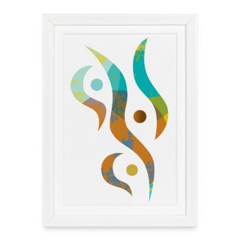 Yoga design_31 - Framed poster (27 × 37 cm) - white - Front