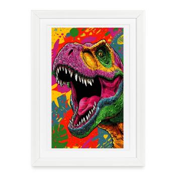 dinosaur - Framed poster (27 × 37 cm) - white - Front