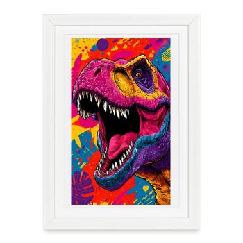 dinosaur - Framed poster (27 × 37 cm) - white - Front