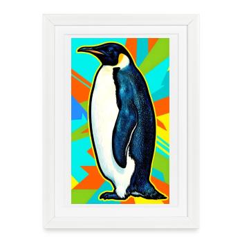 penguin - Framed poster (27 × 37 cm) - white - Front