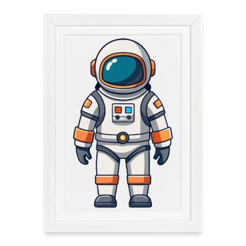 Astronaut - Framed poster (27 × 37 cm) - white - Front