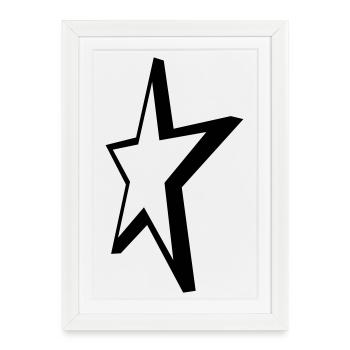 étoile - Affiche encadrée (27 × 37 cm) - blanc - Devant