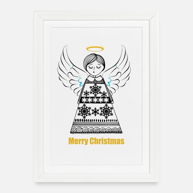 Christkind - Gerahmtes Poster (27 × 37 cm) - Weiß