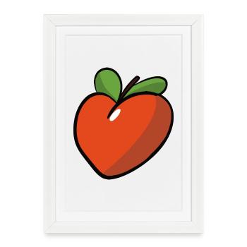 Peche_coeur - Affiche encadrée (27 × 37 cm) - blanc - Devant