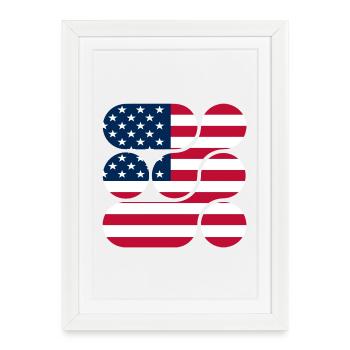 OCHOOO - USA - Framed poster (27 × 37 cm) - white - Front