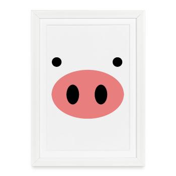 Nez de cochon - Affiche encadrée (27 × 37 cm) - blanc - Devant