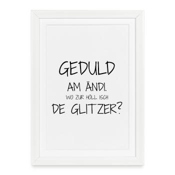 Design affirmatif – l’ironie rencontre la vie quotidienne - Affiche encadrée (27 × 37 cm) - blanc - Devant