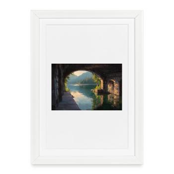 Cozy View at the Window - Framed poster (27 × 37 cm) - white - Front