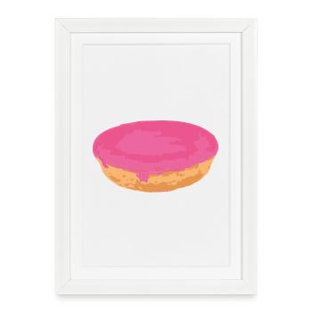 Casse-croûte : le gâteau rose de la cantine ! - Affiche encadrée (27 × 37 cm) - blanc - Devant