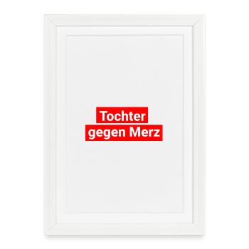 Daughter against Merz Cityscape Feminist - Framed poster (27 × 37 cm) - white - Front