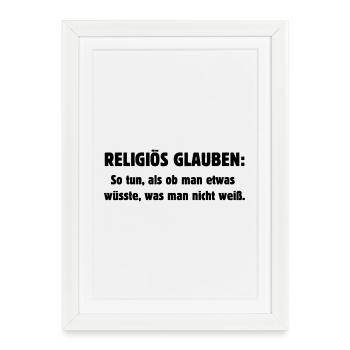 Croyance religieuse - Affiche encadrée (27 × 37 cm) - blanc - Devant