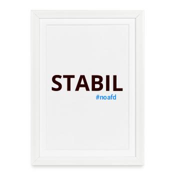STABIL_Schriftzug_2026_06_03_JB - Gerahmtes Poster (27 × 37 cm) - Weiß - Vorne