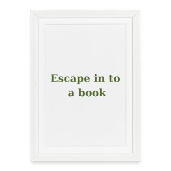 Escape in to a book - Olive green - Framed poster (27 × 37 cm) - white - Front