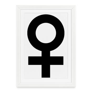 Symbol: femininity - woman (colors can be customized!) - Framed poster (27 × 37 cm) - white - Front