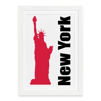 New York - Affiche encadrée (27 × 37 cm) - blanc - Devant