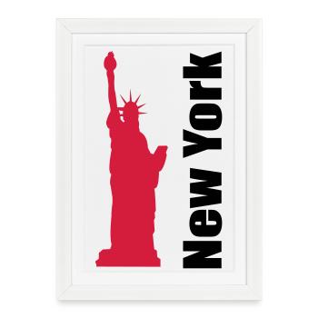 New York 1 - Affiche encadrée (27 × 37 cm) - blanc - Devant