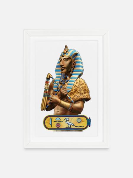 Echnaton - Pharao von Ägypten - Gerahmtes Poster (27 × 37 cm) - Weiß