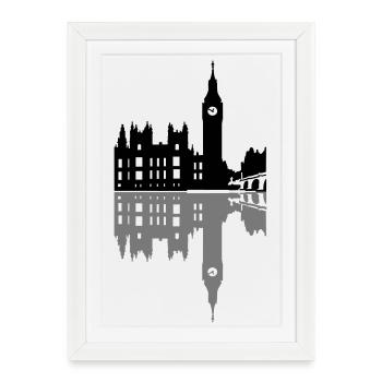 big_ben - Affiche encadrée (27 × 37 cm) - blanc - Devant