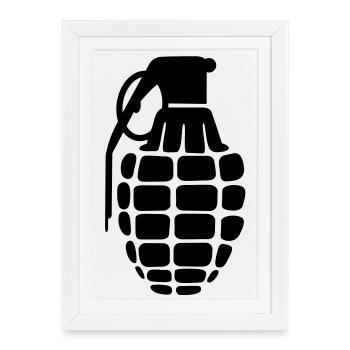 grenade - Framed poster (27 × 37 cm) - white - Front