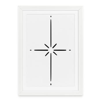 Star - Framed poster (27 × 37 cm) - white - Front