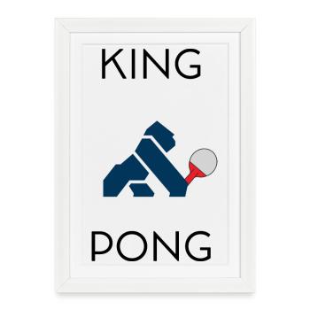 King pong - Framed poster (27 × 37 cm) - white - Front